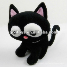 belle peluche noire en peluche jouets chat animé